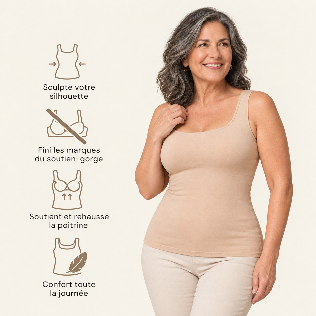 Débardeur soutien-gorge intégré