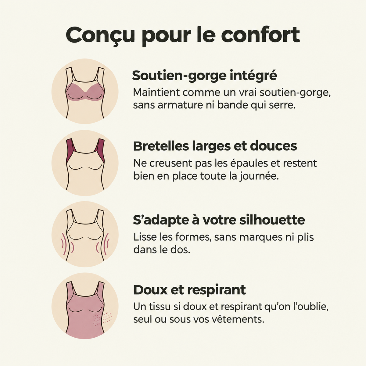 Débardeur soutien-gorge intégré